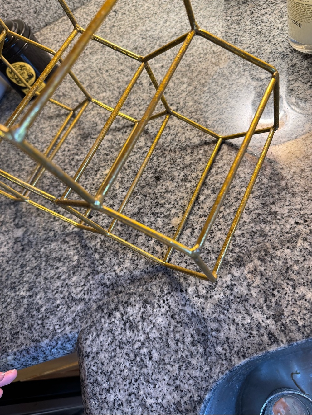 Gold Geometric Wine Rack - Picture 7 of 7